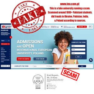 Fake University Scam